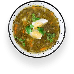 sorrel soup egg