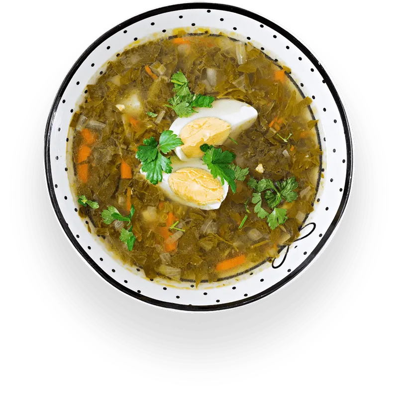 sorrel soup egg